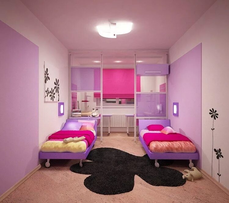 Планировка спальня для девочки Épinglé sur Déco