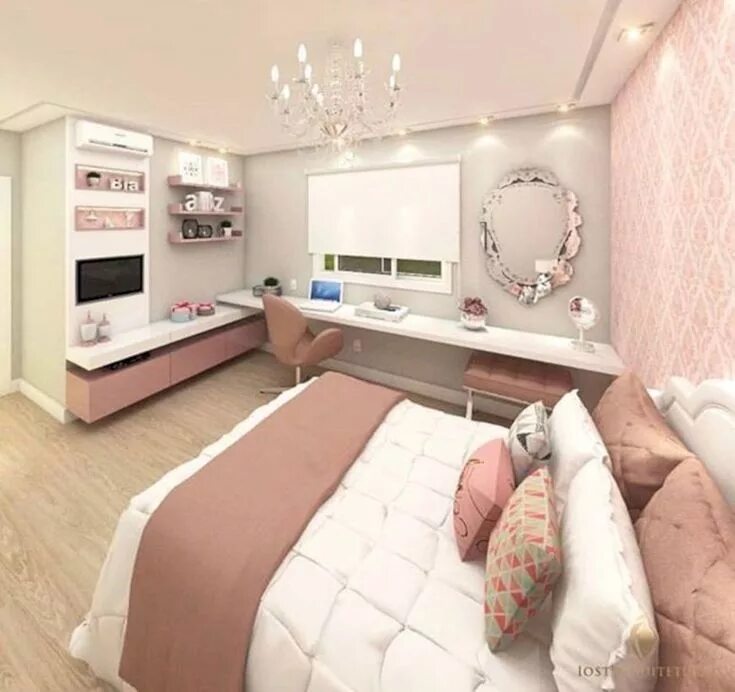 Планировка спальня для девочки 48 Teens Bedroom Ideas for Small Rooms - Matchness.com Bedroom design, Home deco