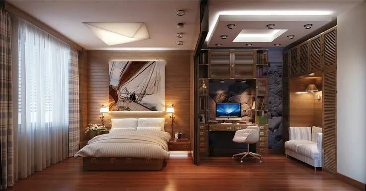 Планировка спальня кабинет Bedrooms Cozy bedroom design, Interior design bedroom, Modern bedroom