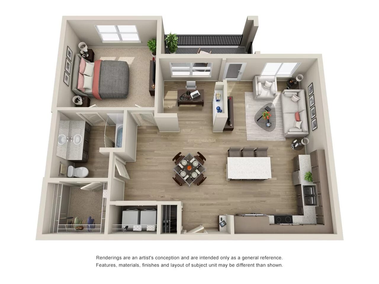 Планировка строения дома A5 - 1 Bedroom + Den - 947 sq.ft. Apartment layout, Home building design, Sims h