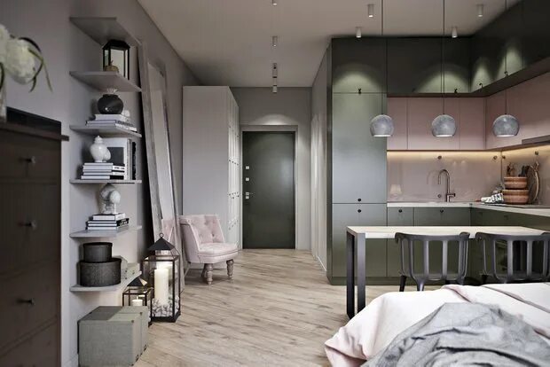 Планировка студии 30 кв фото Кухня на заказ: 6 практичных решений - INMYROOM