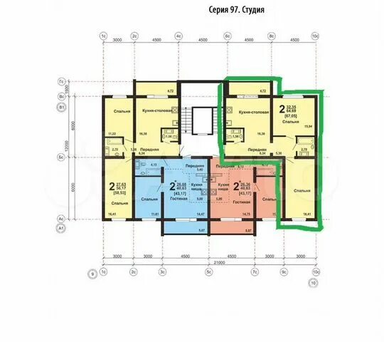 Планировка студия 2 спальни 2-к квартира, 67 м², 6/10 эт. на продажу в Челябинске Купить квартиру Авито