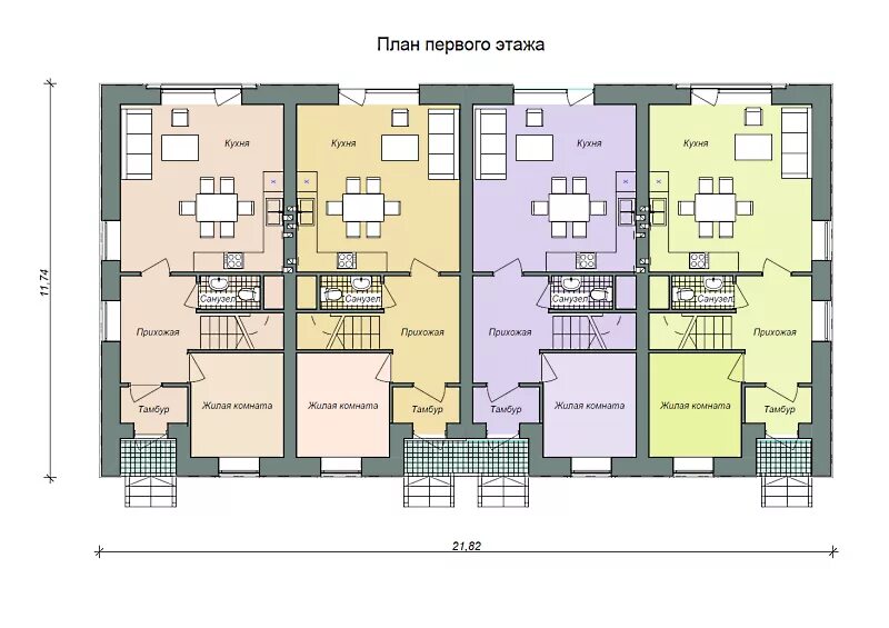 Планировка таунхауса 3 этажа Таунхаусы в поселке Князь Волконский