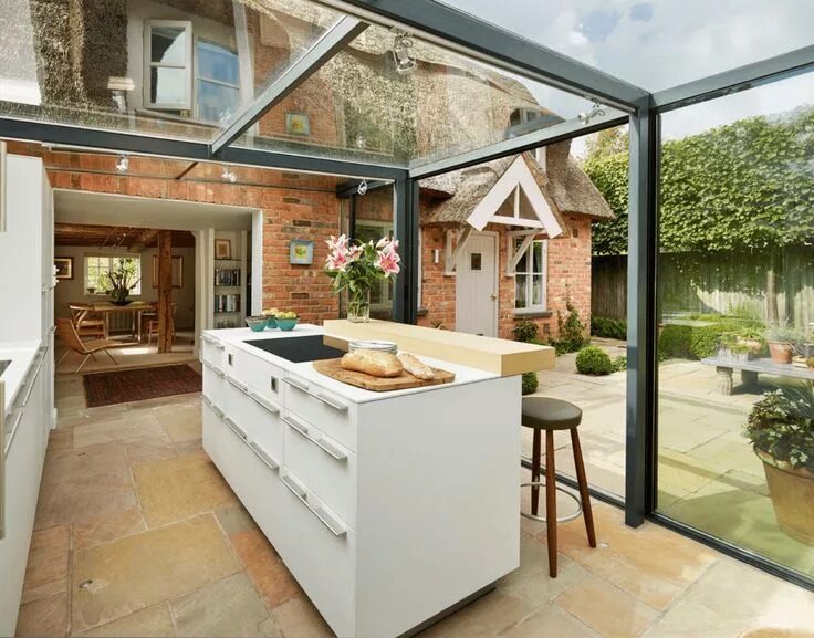 Планировка терраса кухня Kitchen Architecture Cottage Kitchen Additionitchen Addition4 Inhabitat - Green 