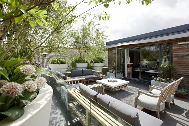 Планировка террасы фото Pin by Kristyna on Balconies & Terraces. Small urban garden design, Terrace gard