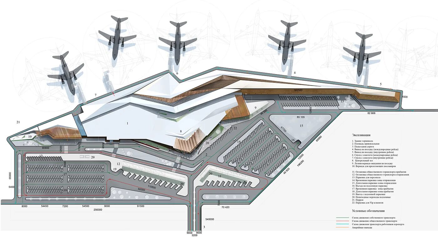 Планировка территории аэропорта Airport. Terminal' project (5) Images :: Behance