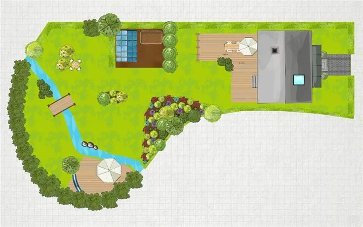 Планировка территории программа Use the example gardens as a starting point - just duplicate and start editing