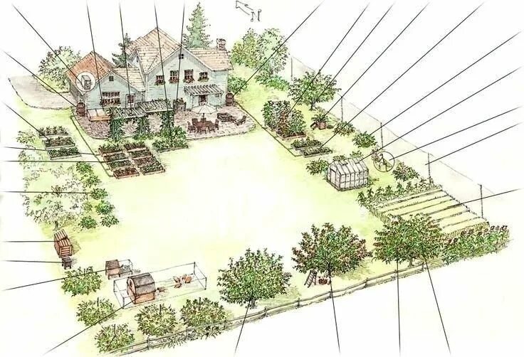 Планировка территории садоводства Image result for backyard farming Backyard farming, Backyard landscaping plans, 