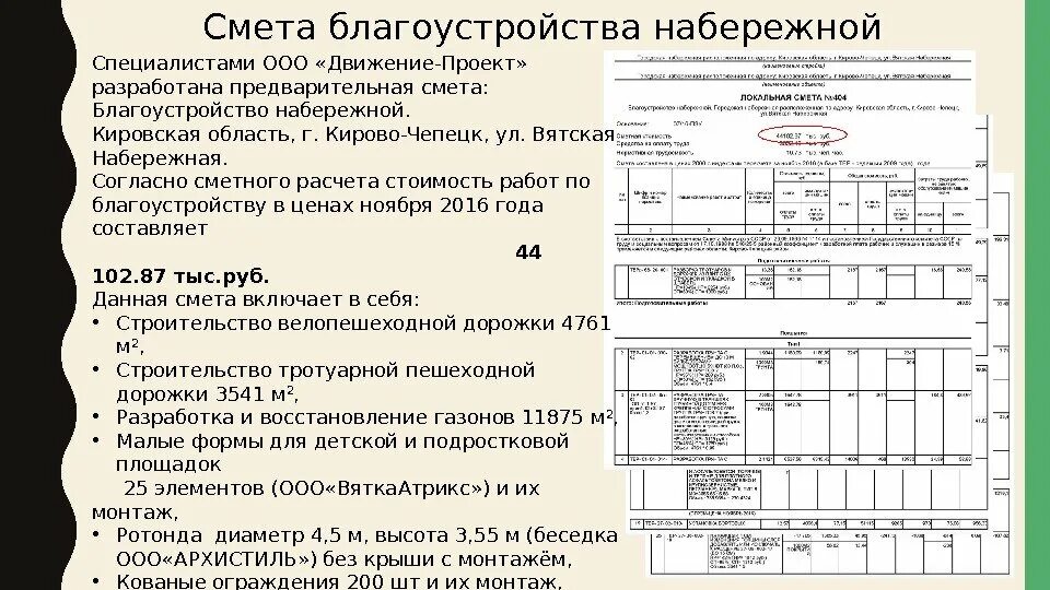 Планировка территории смета Смета сквера