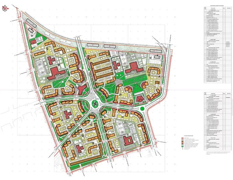 Планировка территории жилого района Minutka Square residential district development project, Grozny