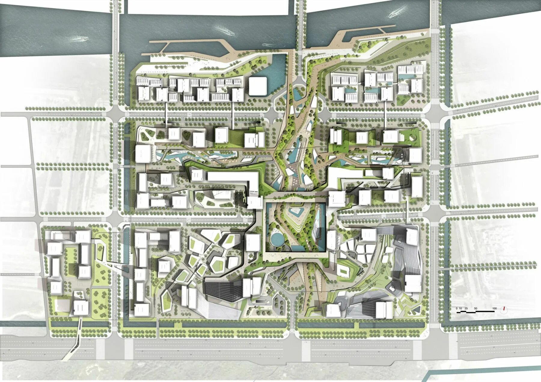 Планировка территорий градостроительство arch2o-10-design-wins-a-competition-hengqin-grand-mixc-zhuhai-china-for-urban-de