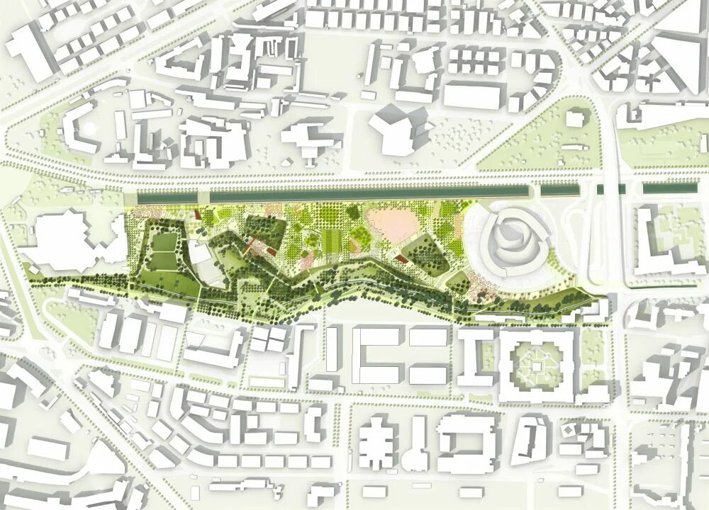 Планировка территорий градостроительство Gallery of Massar Rose Park / Atelier Loidl - 1 Landscape architecture plan, Lan