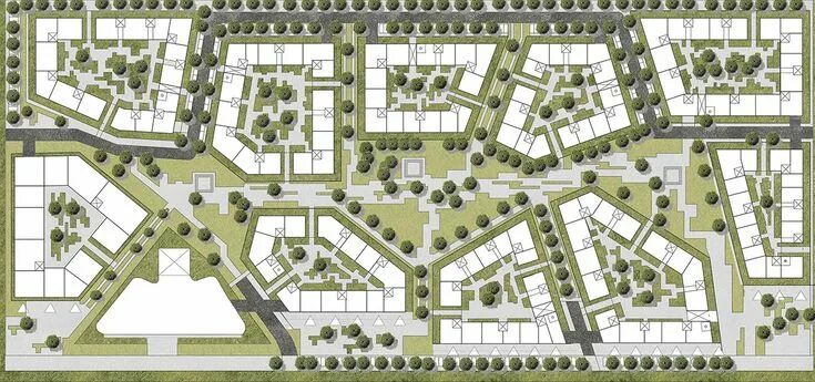 Планировка территорий градостроительство Urban project : Masterplan for Ksawerów on Behance Urban design plan, Urban arch
