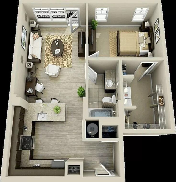 Планировка трехкомнатного дома House in Ropponmatsu: A Three-Floor House with Well-Lighted and Well-Opened Inte