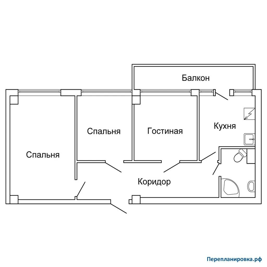 Планировка трехкомнатной квартиры План трехкомнатной квартиры с размерами - CormanStroy.ru