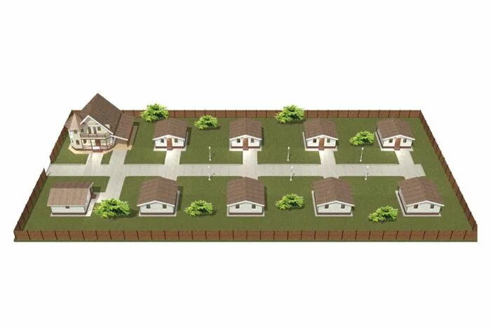 Планировка участка 22 сотки мини турбазы Проект турбазы