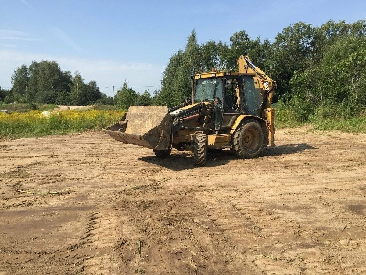 Планировка участка экскаватором Аренда экскаватора / погрузчика в Серпухове - Аренда: 120 владельцев экскаватора