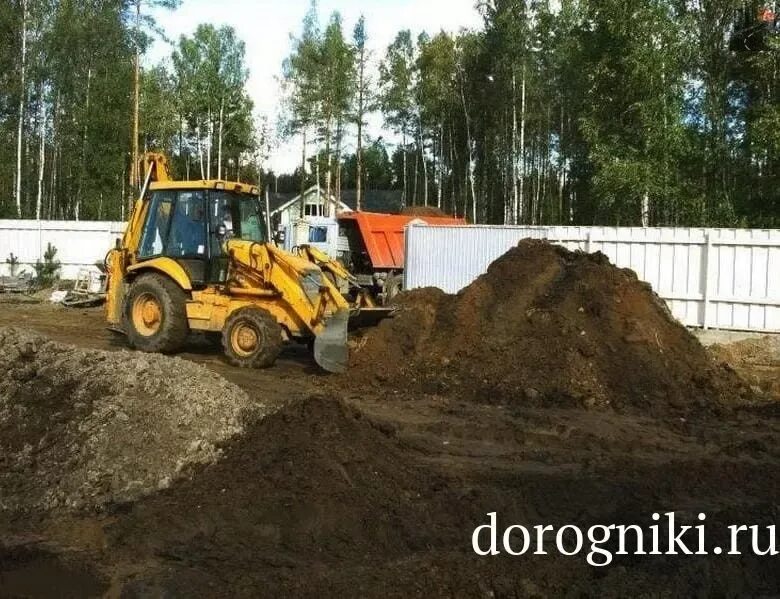 Планировка участка экскаватором погрузчиком Земляные работы в Озёрах, стоимость услуг, цена за м3, заказать
