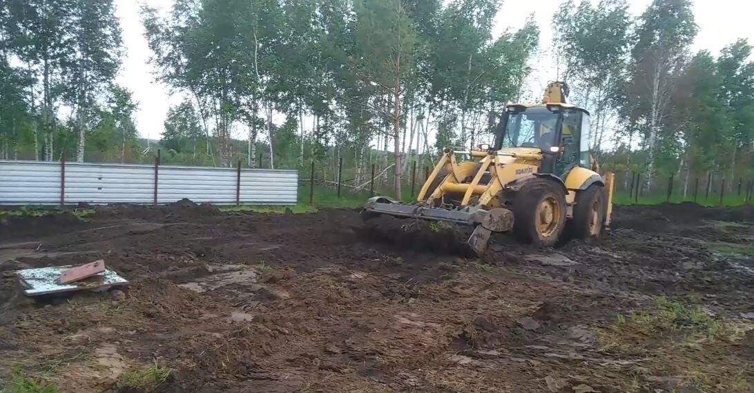 Планировка участка фронтальным погрузчиком видео Ровняю участок под дачу Строю Сам Дзен