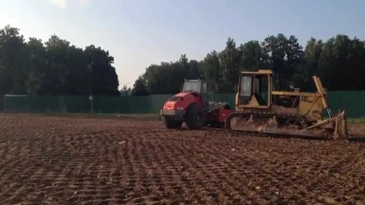 Планировка участка фронтальным погрузчиком видео Вертикальная планировка - полный комплекс земляных работ ООО "КВМ" - YouTube