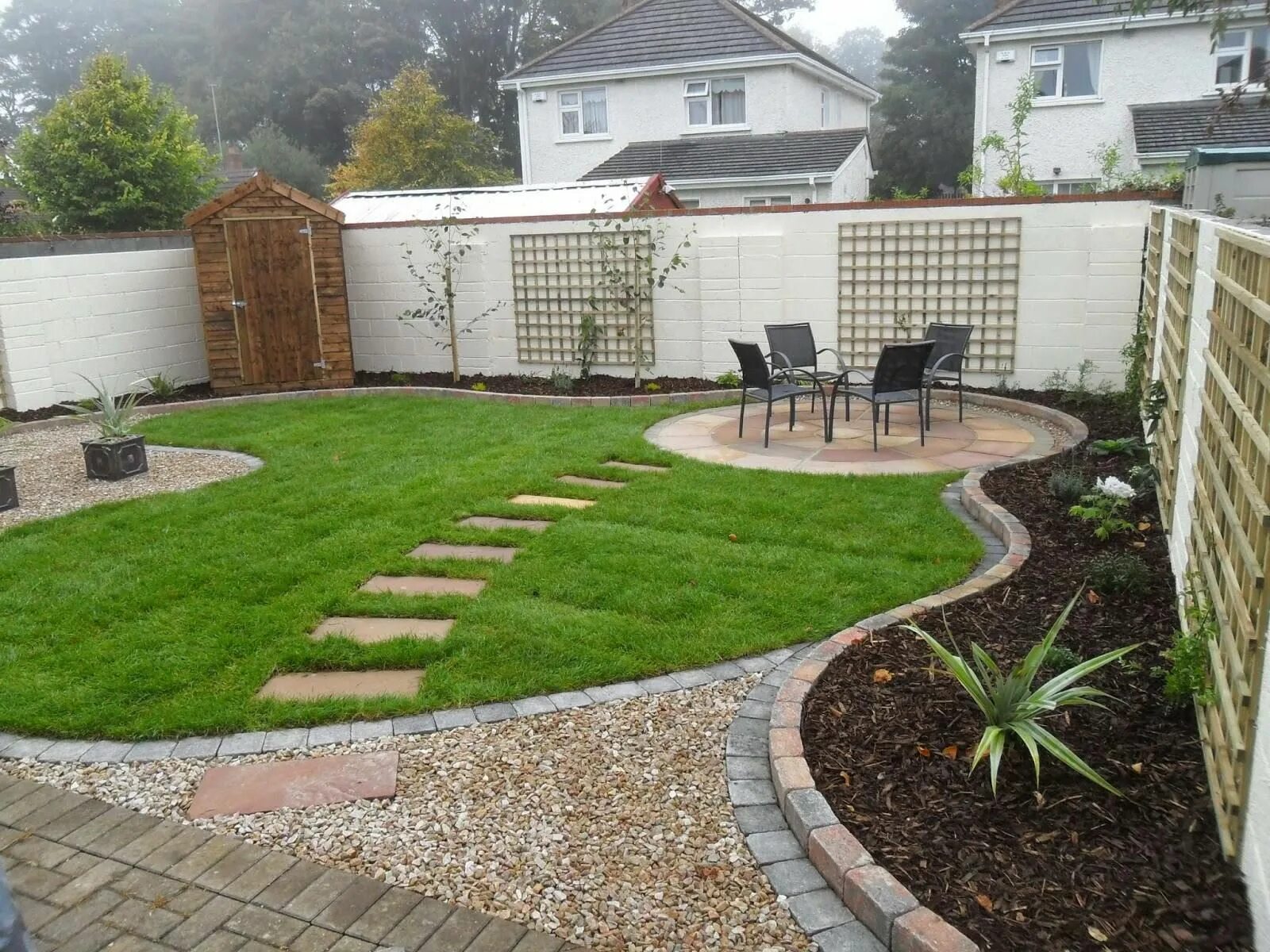 Планировка участка газон Pin by Gabriella Geneva on selska kushta Backyard garden design, Minimalist gard