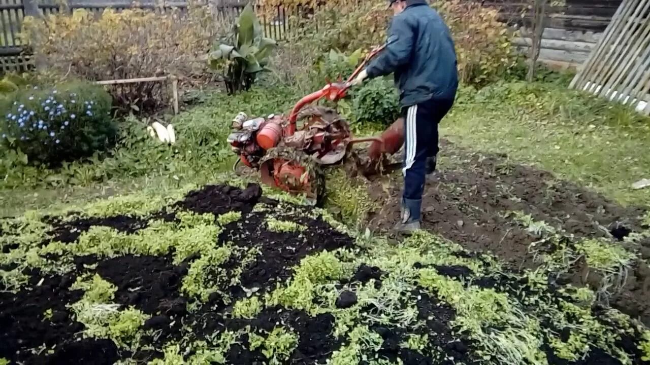 Планировка участка мотоблоком Пашем участок мотоблоком мтз 05 - YouTube