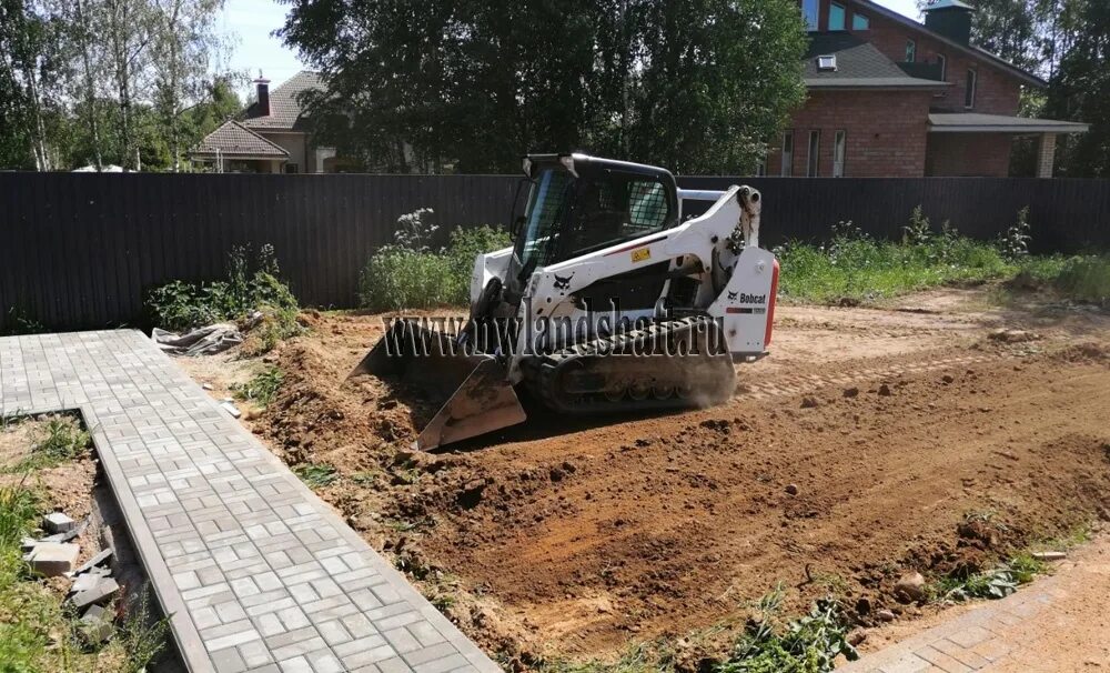 Планировка участка на jcb Поднятие участка песком и грунтом в СПБ - цены на работы