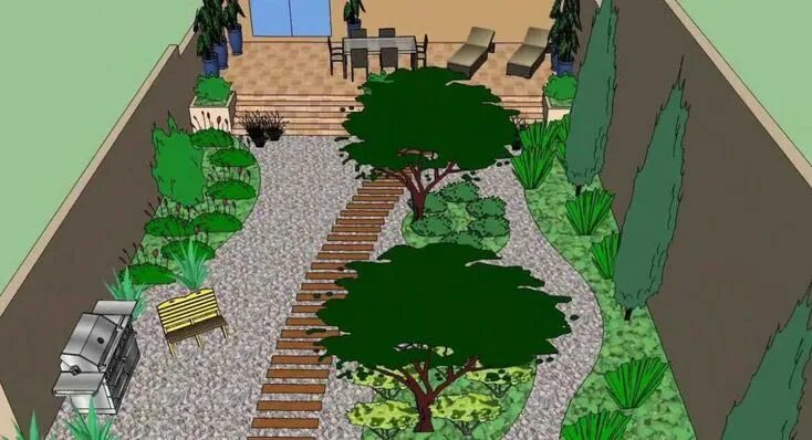Планировка участка песком All You Need To Know About Design Your Garden Using SketchUp Landscape design, L