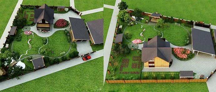 Планировка участка под горизонтальную плоскость с решением Cottage, Interior, Shema