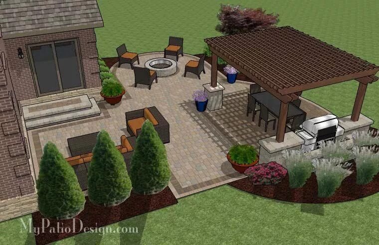 Планировка участка с домом и беседкой Patio Design for Entertaining Patio Plans #pergolaideas Patio plans, Backyard la