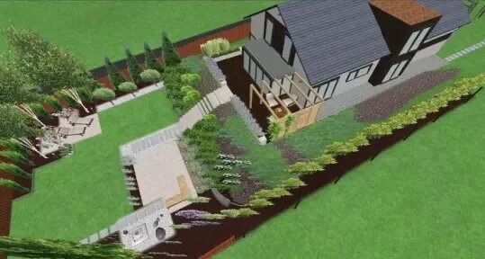 Планировка участка с небольшим уклоном Картинки УКЛОН УЧАСТКА 10