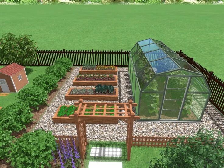 Планировка участка с огородом 10 соток Pin on Огород Backyard garden design, Garden design, Garden layout