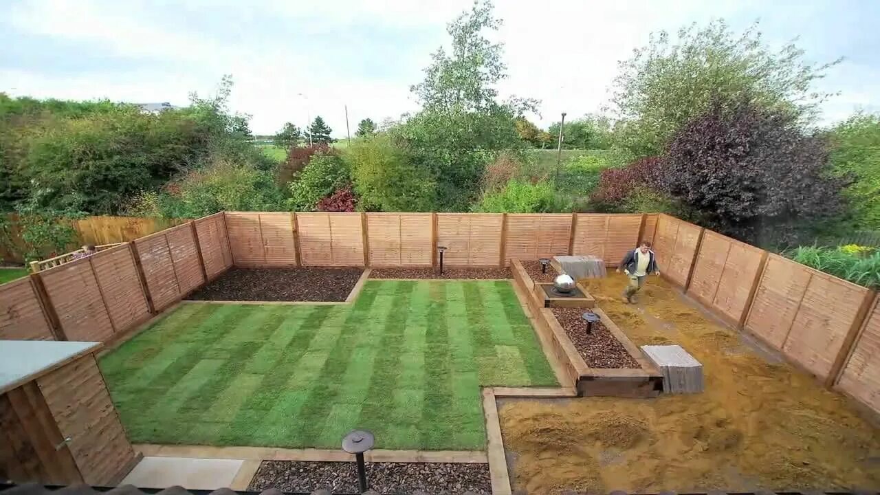 Планировка участка с уклоном фото Garden Renovation Backyard renovations, Garden renovation ideas, Backyard water 