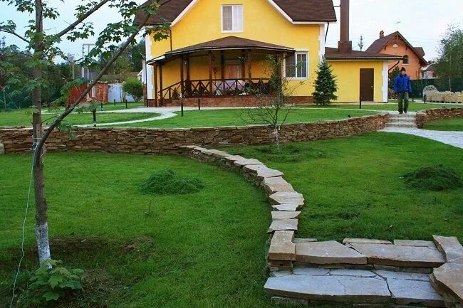 Планировка участка с уклоном фото Ландшафтный дизайн территории частного дома - пошаговое руководство House styles