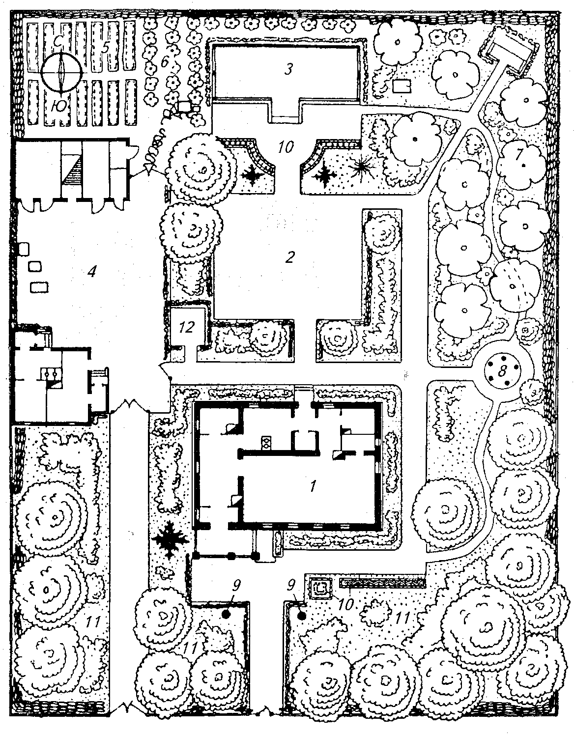 Планировка участка школы Организация участка школы на 1280 - 1320 учащихся