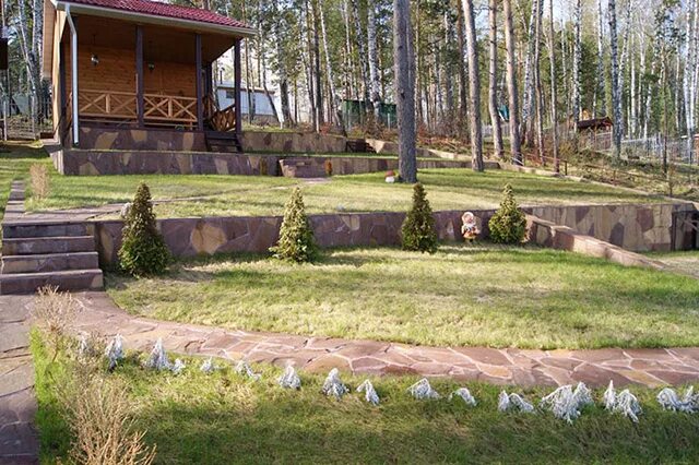 Планировка участка со склоном Планировка участка на склоне