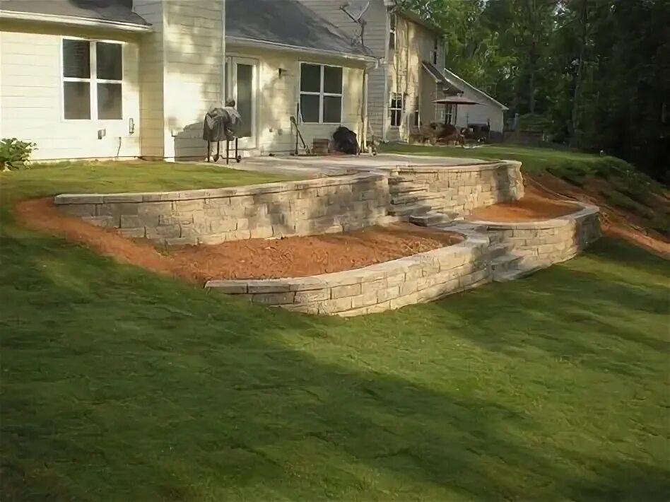 Планировка участка со склоном Top 10 double retaining wall ideas and inspiration