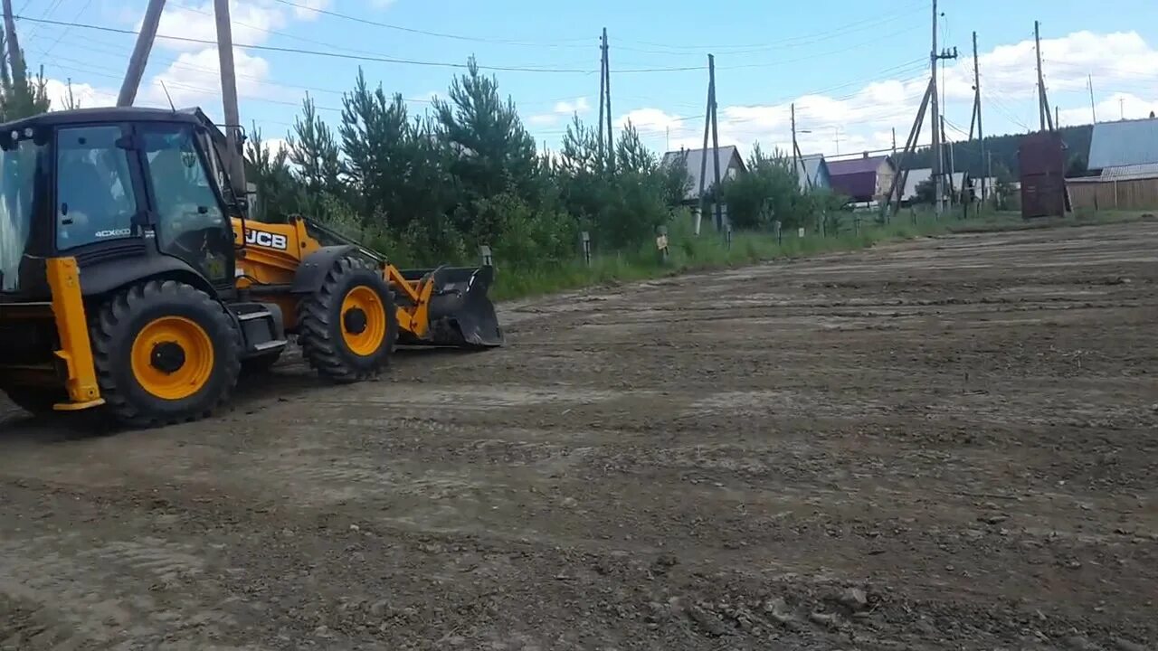 Планировка участка трактором jcb Jcb 4CX планировка - YouTube