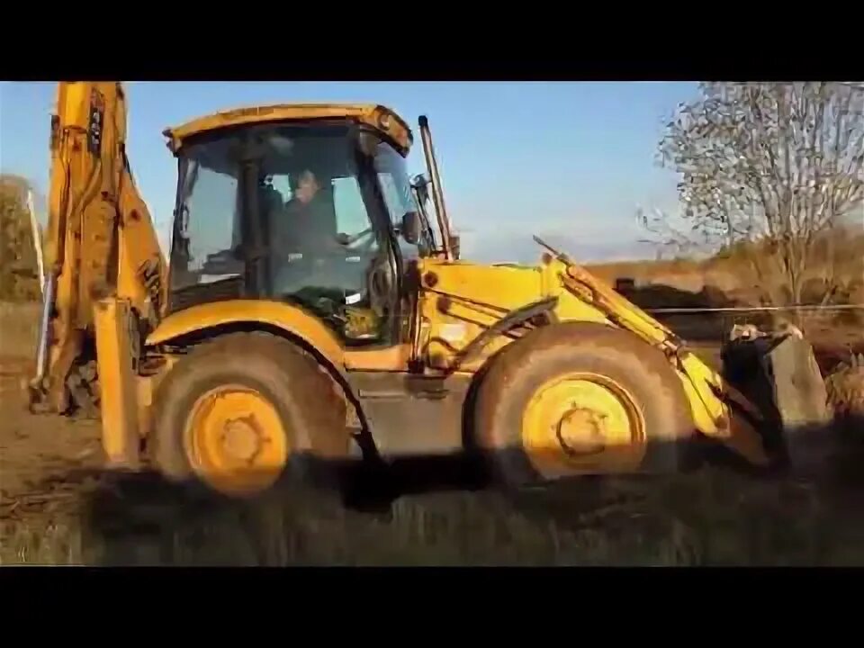 Планировка участка трактором jcb Планировка участка - YouTube