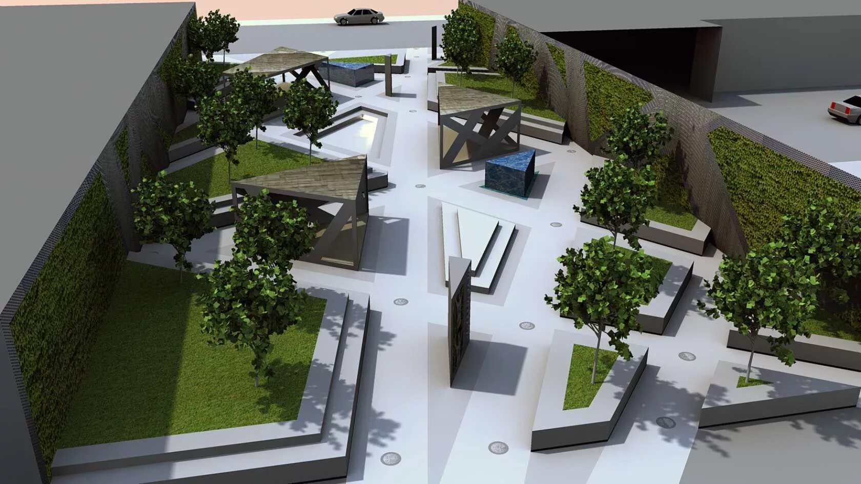 Планировка участков общественного здания колледж Embassy Park Design Competition Parking design, Landscape concept, Landscape arc