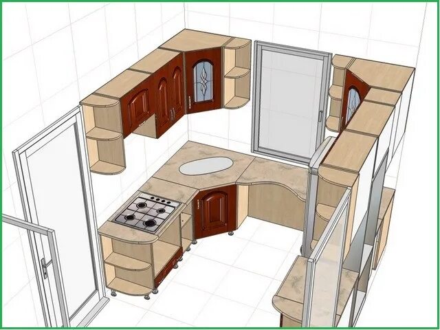 Планировка угла кухни Проекты кухонь чертежи " Страница 2