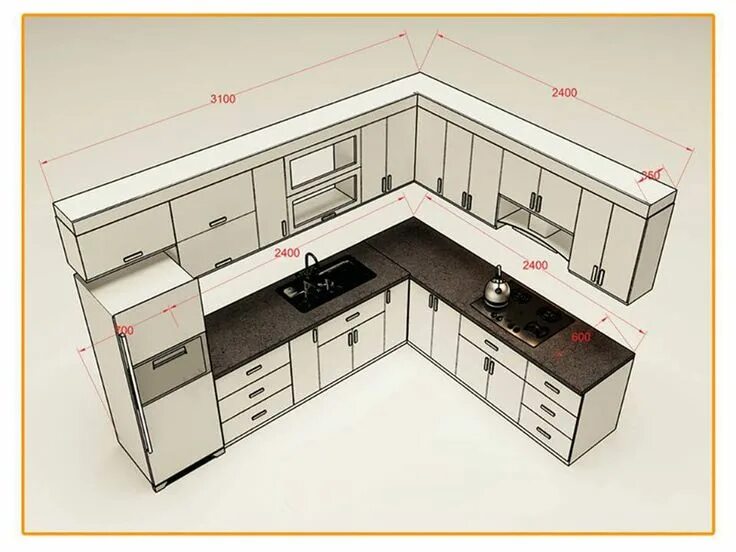 Планировка угловой кухни Pin by Nahir Saracena on For the Home Kitchen design decor, Kitchen furniture de