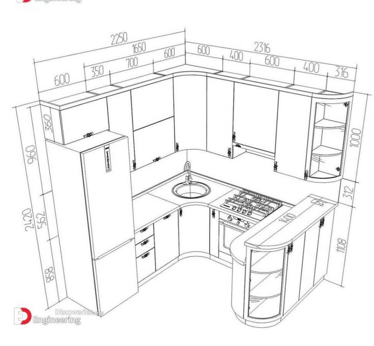 Планировка угловой кухни фото Pin on planta baixa cozinha peq aberta Kitchen layout plans, Kitchen dimensions,