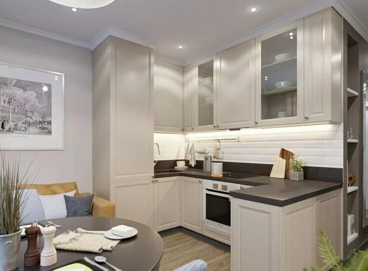 Планировка угловой кухни гостиной Pin on Кухня Flat decor, Living room kitchen, Loft interior design