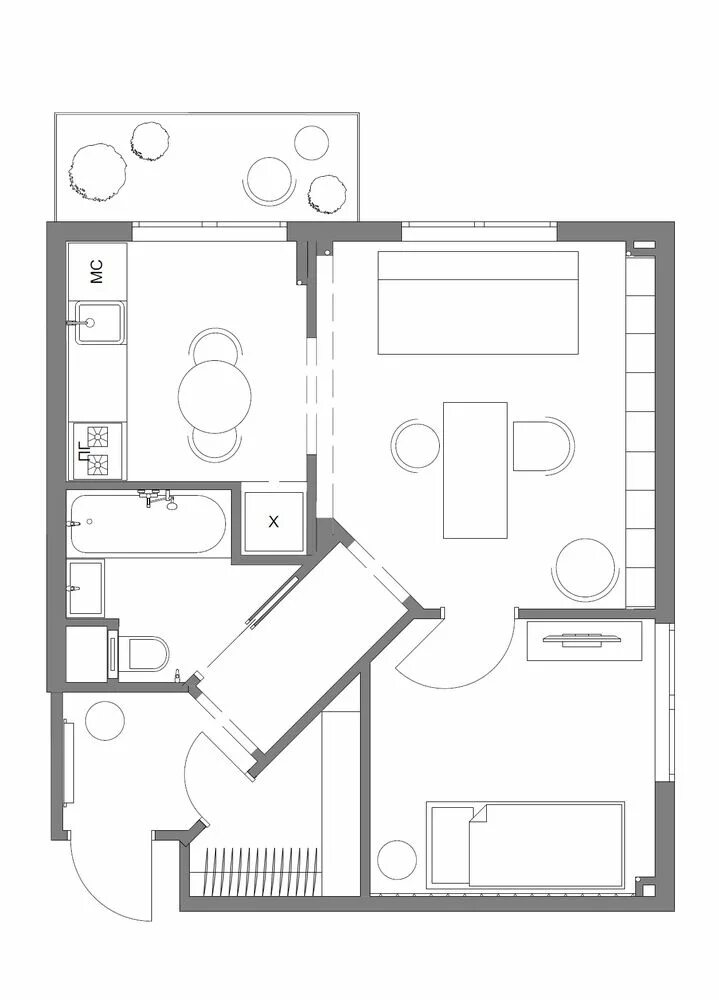 Планировка угловой квартиры Фотографии - Планировки - INMYROOM.ru Планировки, План маленького дома, План дом