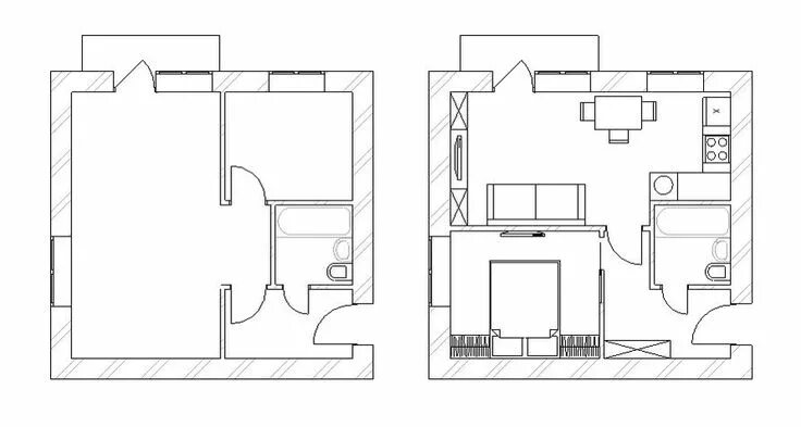 Планировка угловой квартиры Small flat Планировки, Квартира, Планировка квартиры