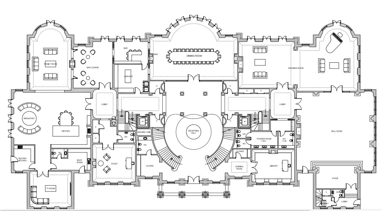 Планировка усадебного дома Mansion floor plan, Hotel floor plan, Mansion plans