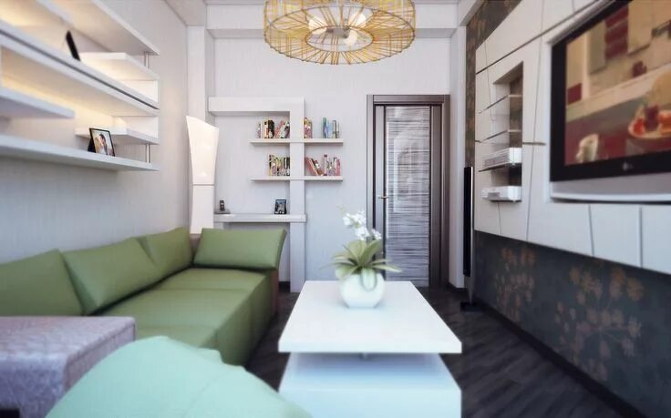 Планировка узкой длинной комнаты Small narrow living room ideas Interior Design Ideas Small living room layout, N