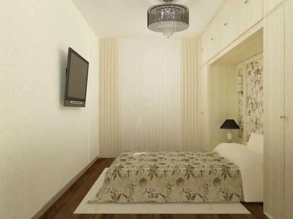 Планировка узкой спальни в хрущевке Bedroom design of 10 sq m in Khrushchev photo (68 Photos)