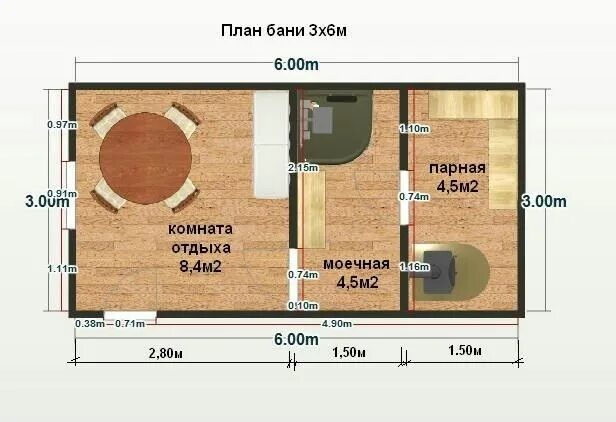 Планировка в бане размер 6 3 Пин на доске баня в 2024 г Планировки, Планы этажей дома, Строительство